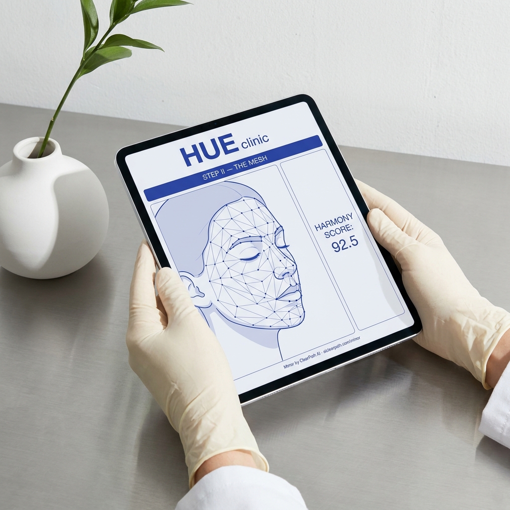 Mirror's 192-point face mesh overlay